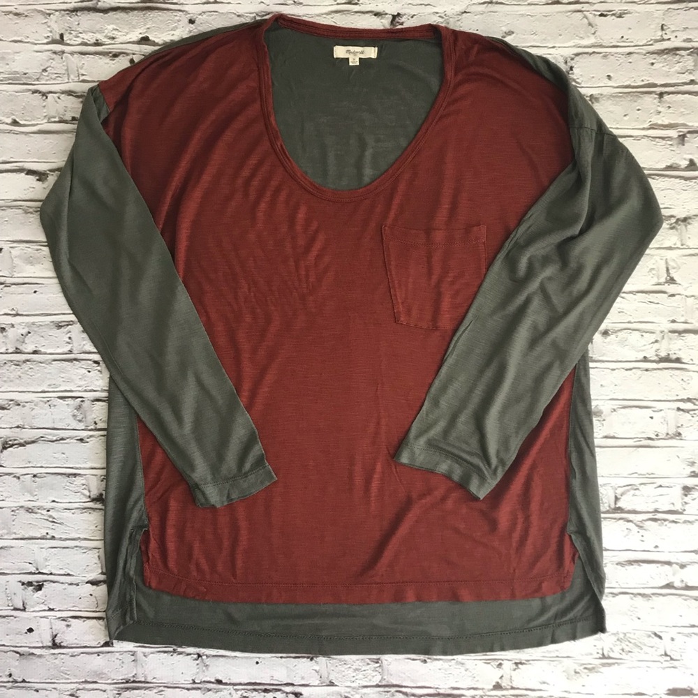 Madewell Two-Tone Long-Sleeve Top